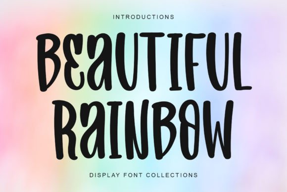 Beautiful Rainbow Typeface for Cheerful Web Design