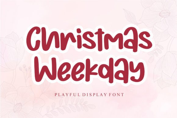 Christmas Weekday Font for Festive Campaigns