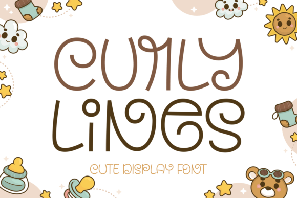 Curly Lines: A Playful Display Font for Creative Branding