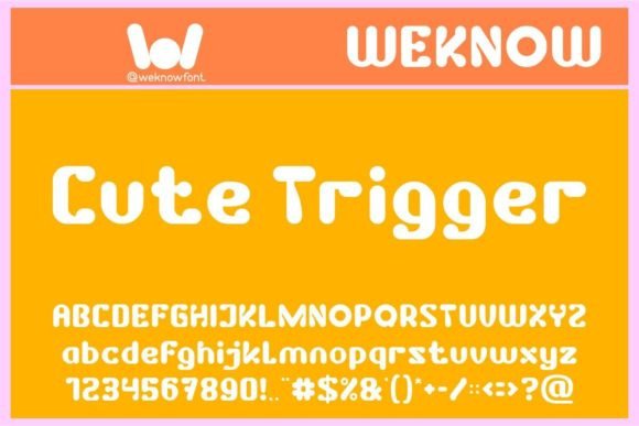 Cute Trigger: A Fancy Display Font for Polished Branding