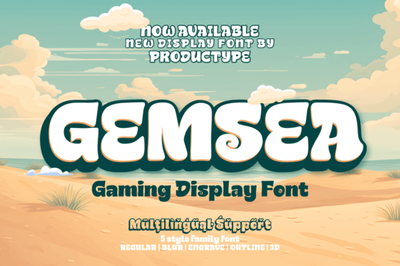 Gemsea Display Font for Bold Editorial Headlines