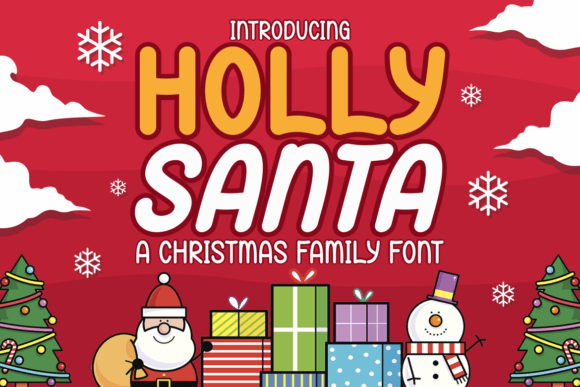 Holly Santa: A Festive Display Font for Holiday Web Design