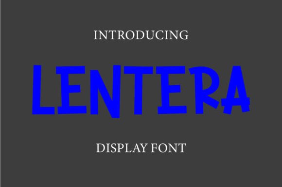 Lentera Display Font for Handmade Product Design