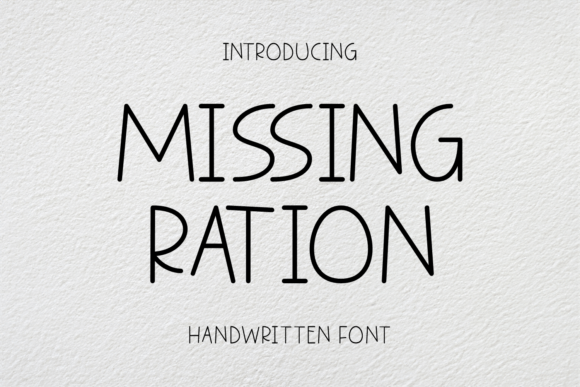 Missing Ration: A Captivating Display Font for Editorial Headlines