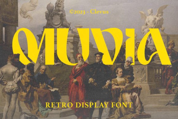 Muvia: A Retro Display Font for Vintage Branding