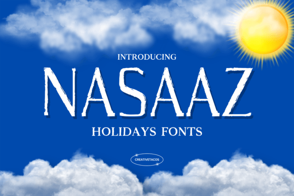 Nasaaz: A Cheerful Display Font for Festive Editorial Design