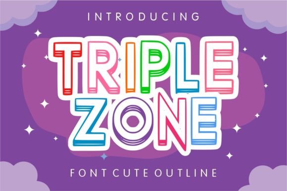 Tripple Zone: The Outline Font That Elevates Small Business Branding