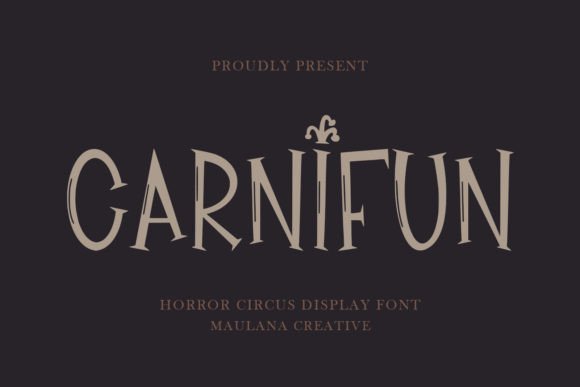 Unleash Carnifun: The Horror Circus Display Font for Bold Campaigns